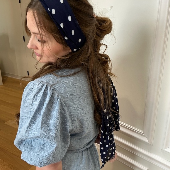 Kate Spade Navy Polka Dot Scarf - Picture 4 of 7